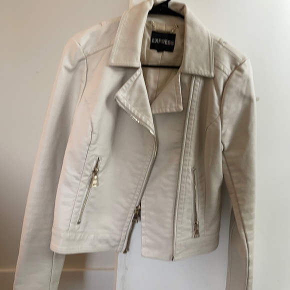 Express Jackets & Blazers - Express white leather jacket